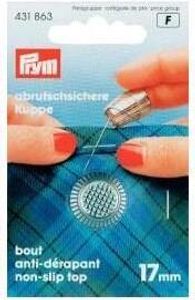 PRYM Fingerhut mit Anti-Rutsch-Kante, Ø 17,0 mm, silber