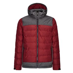 Killtec Steppjacke / Winterjacke für Herren in Daunenoptik mit abnehmbarer Kapuze, Größe:M, Farbe:Burgunder