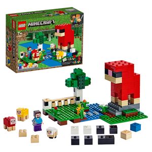LEGO 21153 Minecraft Die Schaffarm, Bauset mit Steve und Schaffiguren