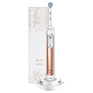 Oral-B Genius X 20100S Elektrische Zahnbürste, mit künstlicher Intelligenz und Premium Lade-Reise-Etui, rose gold