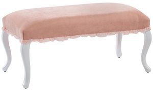 Stolička na posteľ Ballerina - lososová/biela