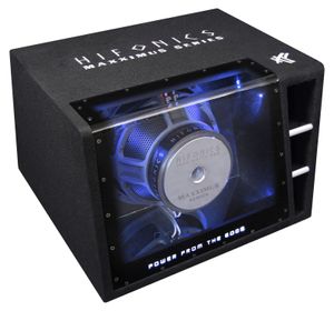 HIFONICS Single-Bandpass Subwoofer Kiste klein Bassbox Auto MXZ12BP