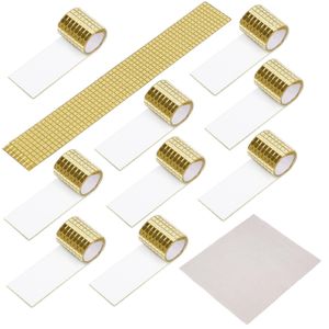 Belle Vous 10 Pack of Gold Mini Self-Adhesive Square Mirror Glass Mosaic Tiles with Cleaning Cloth - 4800 Decorative DIY Craft Pieces - Gold Accessory Decoration Art/Craft Stickers