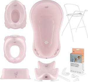 Babywanne, Sitz, Ständer, Schemel, Topf, Toilettensitz, Abfluss – Rosa