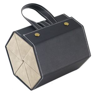 Faltbare Brillenablage Brillenetui Box Harte Brillenetui Leder Brillenetui Tragbare Brillenetui Hardcase Brillenetui,(Schwarz)