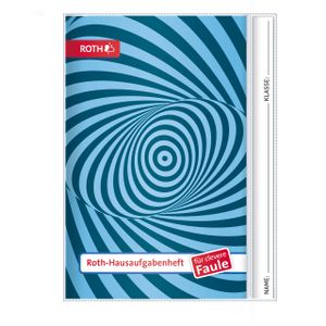 Roth-Hausaufgabenheft - Unicolor für clevere Faule, A5, Psychedelic Blue