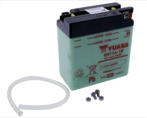 Batterie 6V 11Ah YUASA 6N11A-1B ohne Säurepack kompatibel für HD SS350, Hercules