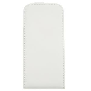 Slim Leder Flip Tasche HTC One M8 - Weiss
