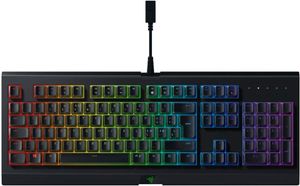 Razer Cynosa Chroma, Kabelgebunden, USB, Membran Key Switch, QWERTY, RGB-LED, Schwarz