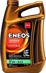 ENEOS HYPER-B 5W-30 4L - Motorové Oleje pro Automobily - Olej 5W30 - Motorový Olej - pro Německé Prémiové Značky - Plně Syntetický Zvyšuje Účinnost Motoru