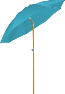 SVITA Sonnenschirm Bambus 2m Neigbar Gartenschirm Balkonschirm Hellblau