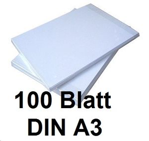 100 Blatt DIN A3 Sublimationspapier / Thermo-Transferpapier Für Sublimationsdruck