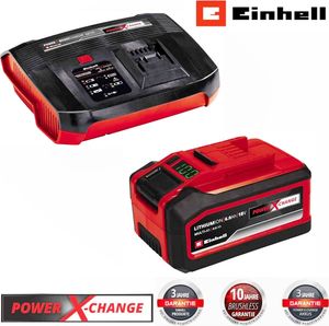 Einhell Starter Kit 4-6 Ah Akku 18V und Boostcharger 6 A 60 min Ladezeit 18 V