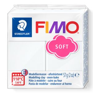 FIMO, Modelliermasse, Knete weiss soft normal