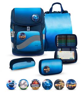 Belmil Smarty Plus Premium Schulranzen Set 5-teilig "Blue Navy"