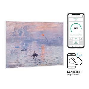 Klarstein Infrarotheizung mit Thermostat, 500W Elektroheizung, Smart Home Bild-Infrarotheizung zur Wandmontage, IR mit IoT/WiFi App-Control, Feuchtraum Flach-Heizkörper, CO2-Freie Wand Heizung Klarstein Infrarotheizung mit Thermostat, 500W Elektroheizung, Smart Home Bild-Infrarotheizung zur Wandmontage, IR mit IoT/WiFi App-Control, Feuchtraum Flach-Heizkörper, CO2-Freie Wand Heizung