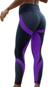 Legginsy damskie Hexagon-Fioletowy/S KP24847