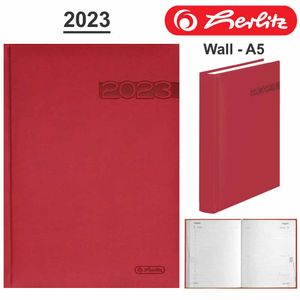 Herlitz Buchkalender A5 Wall 2023, Jahr / Farbe:2023 / rot