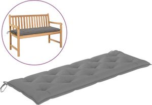 Prolenta Premium - Gartenbank-Auflage Grau 150x50x7 cm Oxford-Gewebe