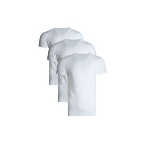 TOMMY HILFIGER Herren T-Shirt Halbarm V-Ausschnitt Stretch 3er Pack weiß Größe S