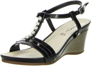 Vista Damen Sandaletten schwarz, Größe:40, Farbe:Schwarz