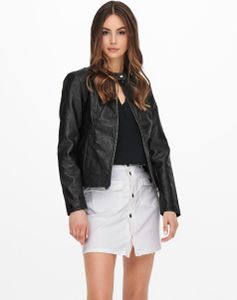 JDY Kunstlederjacke 'Emily', 15241382, Black, Gr. 36