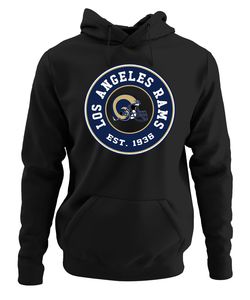 Los Angeles Rams - American Football NFL Super Bowl Kapuzenpullover Hoodie, Schwarz, S, Vorne