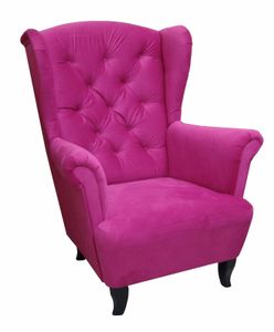 Sessel Ohrensessel Wohnzimmersessel  - Orlando - Webstoff Pink