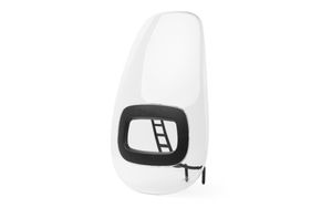 BOBIKE Windschutzscheibe "One+", Für Kindersitz Mini, Befestigung am Halter des Sitzes, transparent, Glas klar, Fenster schwarz