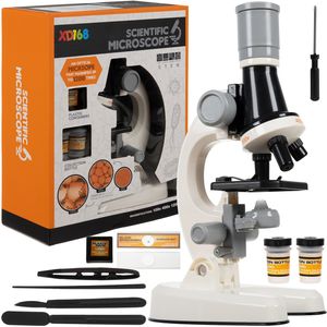 Mikroskop-Set Junior Zubehör für Kinder 100x-1200x Schule Hobby Lernen Naturkunde 19761