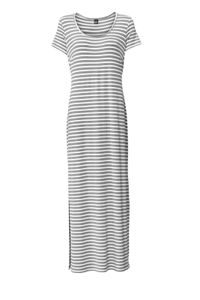 Heine - Best Connections Damen Maxi-Jerseykleid, grau-melange-weiß, Größe:36