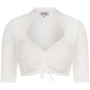 Dirndlbluse Griselda-Elena in Weiß von Marjo Trachten, Größe:44, Farbe:Weiß