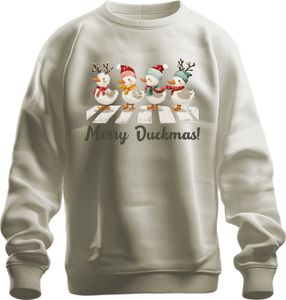 Merry Duckmas Zebra Stripe Duck March - Christmas Xmas Christmas Uni pulóver, Nature, XXL