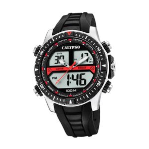 Calypso Kunststoff PolyurethanHerren Uhr K5773/4 Armbanduhr schwarz Digital D2UK5773/4