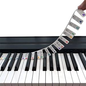 Silikon Piano Note Keyboard Aufkleber Für 88 Tasten, Wiederverwendbare, Abnehmbarer, Piano Stave Note Sticker Notation Version