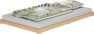 Niederflurbett Flachbett 120x200 Buche Massivholz natur mit wählbarem Zubehör V-60.66-12ohne Zubehör