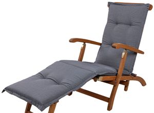 Auflage Deckchair Florence 50089-51 grau meliert 190x49x6 cm KETTtex
