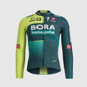 SPORTFUL Langarm Fahrradtrikot für den Winter - BORA 2024 - Grün/Hellgrün 2XL