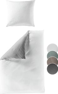 liebling - Renforcé Bettwäsche, weiß, 1 x Bettbezug 155 x 220 cm + 1 x Kissenbezug 40 x 80 aus 100% seidig weicher Baumwolle