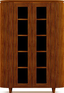 HSM Collection-Vitrine Tide 6-türig-140x45x200-Braun-Mango