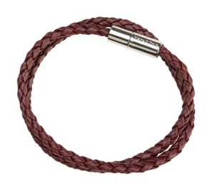 Marc O'Polo Leder Armband Janette Bracelet Deep Ruby weinrot