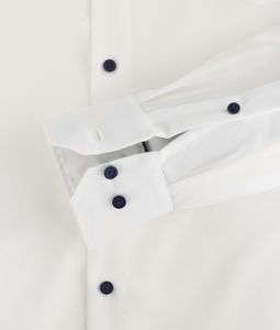 REDMOND Herren Businesshemd Langarm Kent Comfort-Fit Twill Weiß L