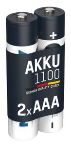 Akku Micro AAA, 2 Stück, 1050 mAh 1,2V NI-MH, wiederaufladbar