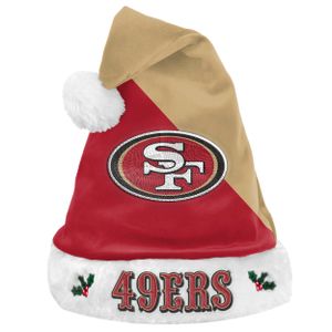 Foco NFL San Francisco 49ers Basic Santa Claus Hat Weihnachtsmann Mütze