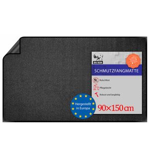BigDean Schmutzfangmatte 90x150 cm Anthrazit – rutschfeste Fußmatte Europe BigDean Schmutzfangmatte 90x150 cm Anthrazit – rutschfeste Fußmatte Europe