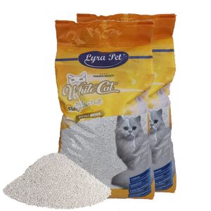 2 x 15 Liter Lyra Pet® White Cat® Katzenstreu mit Babypuderduft