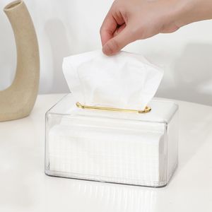 Transparente Tissue Box Halter Zeichenpapier Box Acryl Rollenpapier Tissue Aufbewahrung Tuchbox Tuchspender für Wohnzimmer Bürokommode Kosmetiktuchboxen (Transparent)