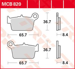 Klocki hamulcowe kpl. TRW MCB820