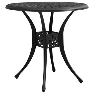 vidaXL Záhradný stôl Black 78x78x72 cm Cast Aluminium