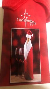 2pcs Weihnachten Wein Flasche Abdeckung Taschen Weinflasche Kleid Santa für Weihnachtsschmuck Weihnachten Pullover Party Dekorationen
